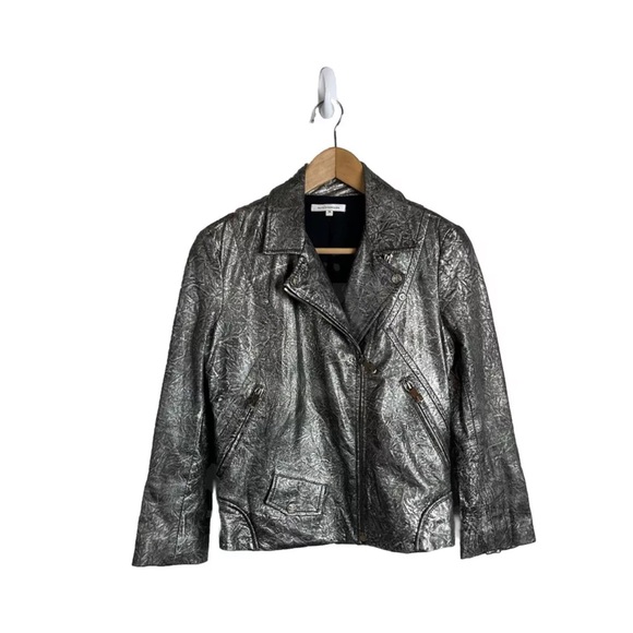 Faith Connexion Goat Leather Jacket Biker Distressed - Picture 1 of 14